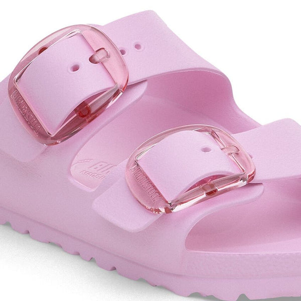 Birkenstock Arizona Big Buckle EVA Sandal in Eggshell & Pink