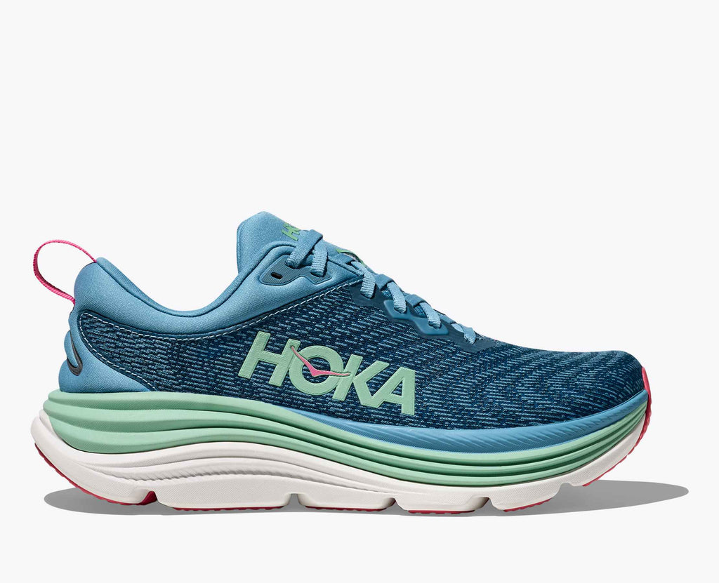 Hoka Men's & Women's Gaviota 5 Stability All Stars Running Shoe in AlpineBlue/Jadeite, Anchor/Grapefruit,  Harbor Mist/Rose Gold, Rose Latte/Cream, Black/Black & Black/White