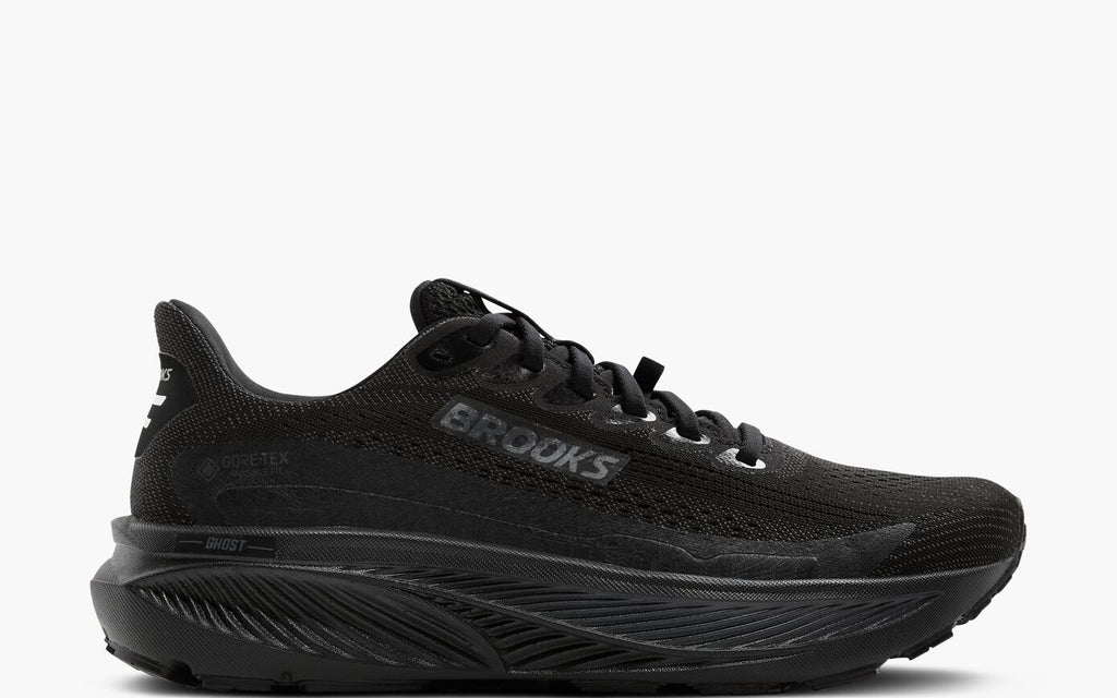 Brooks Ghost 17 GTX Women's Running Shoe in Black/Black/Ebony