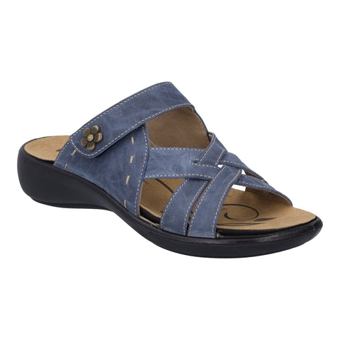 Romika Ibiza 99 Sandal in Camel, Dark Blue & Black