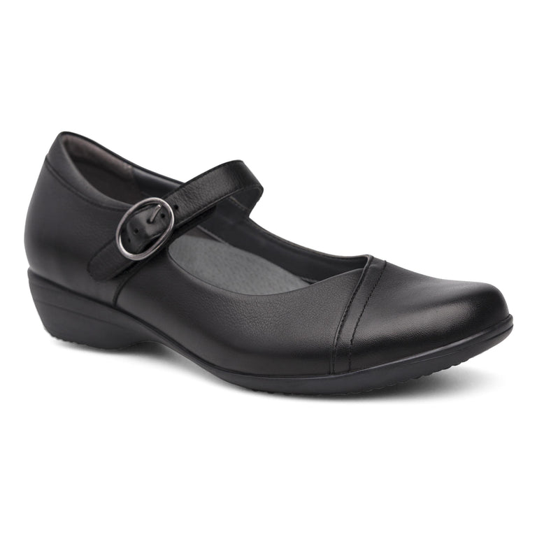 Dansko Fawna in Black & Navy Available in Wide Widths