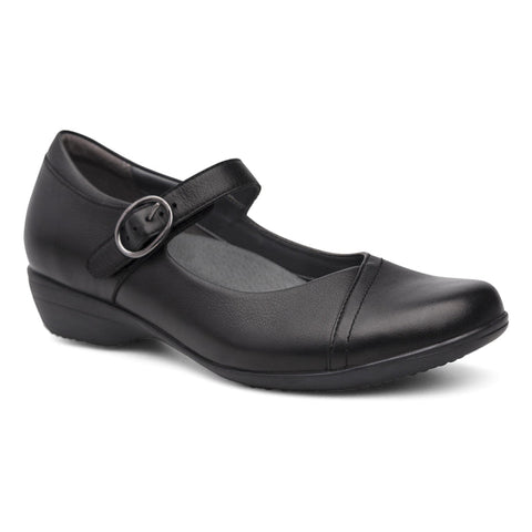 Dansko Fawna in Black & Navy Available in Wide Widths