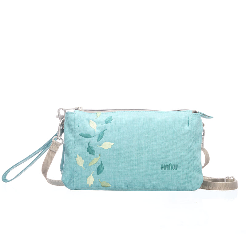 Haiku Stride Wristlet in Wild Mint, Rustic Clay & River Rock Blue
