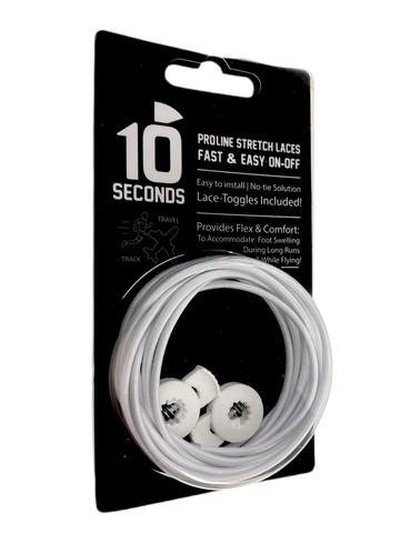 10 Seconds ® Proline MultiSport Stretch Lace in White, Black & Brown