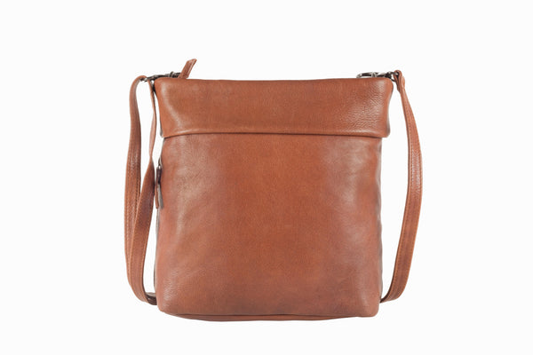 Keaan Bella Crossbody Bag in Cognac, Grey & Olive