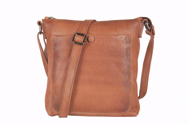 Keaan Isabella Medium Crossbody Bag in Peach, Black & Olive