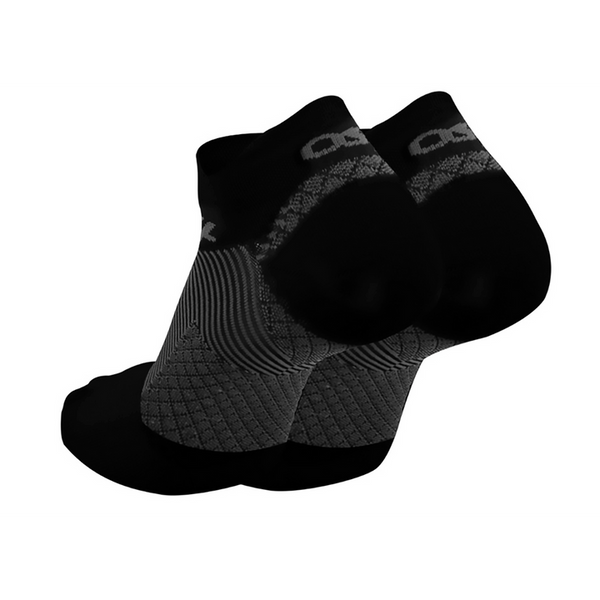 OS 1st Plantar Fasciitis No Show Socks in Black & Grey