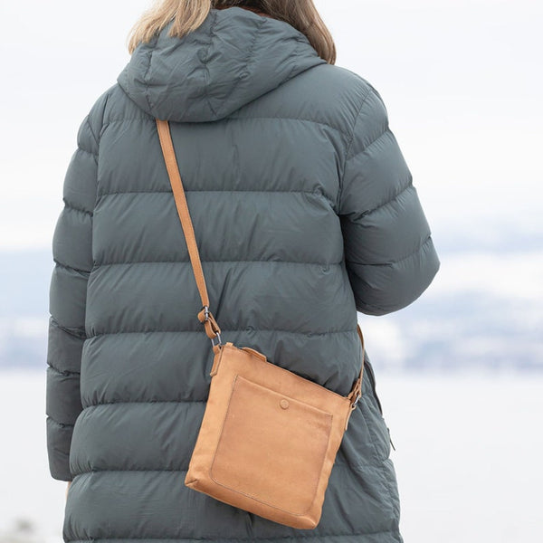 Keaan Isabella Medium Crossbody Bag in Peach, Black & Olive
