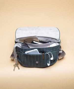 Haiku Bliss Saddle Bag In Rosewood, Stone Gray & Black