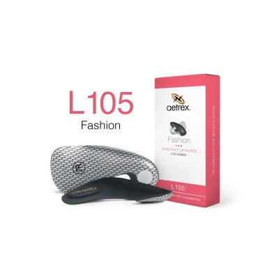 Aetrex L105 Women's Fashion Med/High Arch W/Metatarsal Support