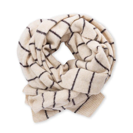 Pistil Ray Scarf in Charcoal & Cream