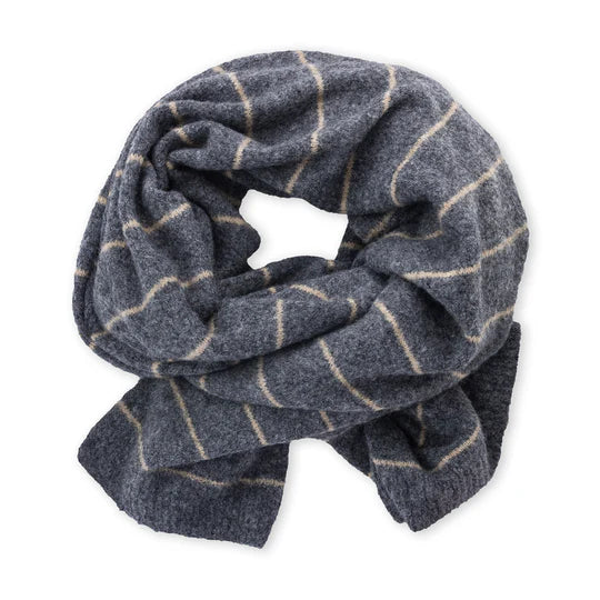 Pistil Ray Scarf in Charcoal & Cream