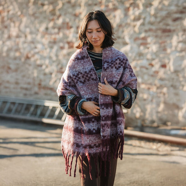 Pistil Fawn Scarf in Plum
