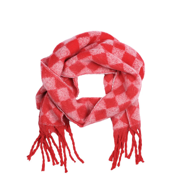 Pistil Polly Scarf in Black, Red & Blue