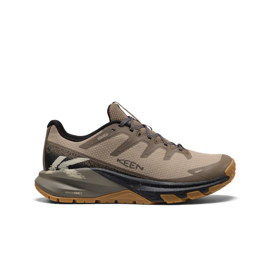 Keen Men's Targhee Apex Waterproof Hiking Shoe in Brindle/Canteen