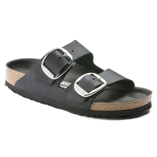 Birkenstock Arizona Big Buckle in Cognac & Black Oiled Leather