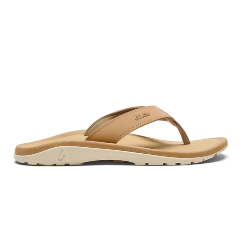 Olukai Men's Ohana Sandal in Sandbar & Black Dark Shadow
