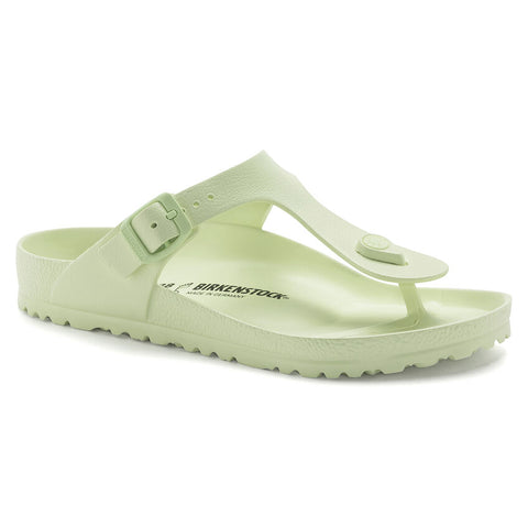 Birkenstock Gizeh Essentials EVA in Faded Lime, Black & White