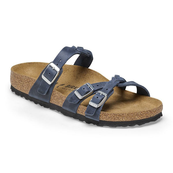 Birkenstock Franca in Fuchsia, Antique White, Navy, Olive Green & Zinfandel Oiled Leather Available in Narrow Widths