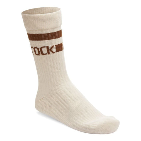 Birkenstock Cotton Tennis Socks in Black & Eggshell