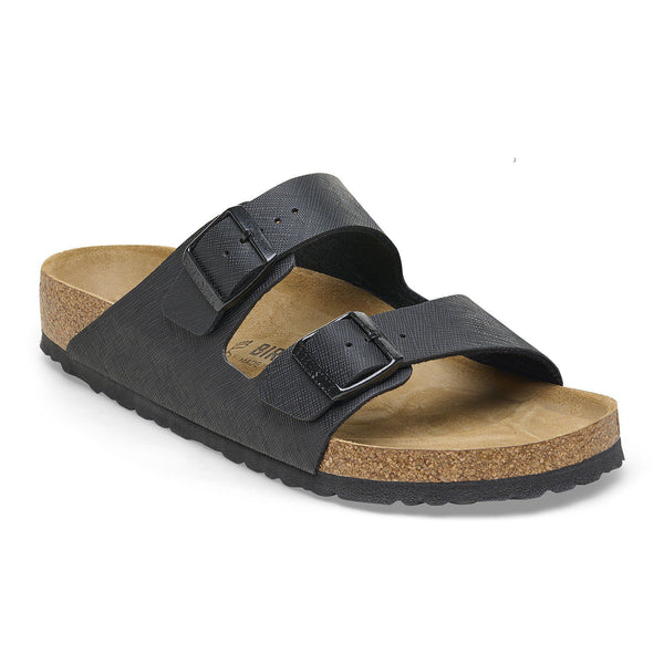 Birkenstock Arizona Birko-Flor in Black & Saffiano Black
