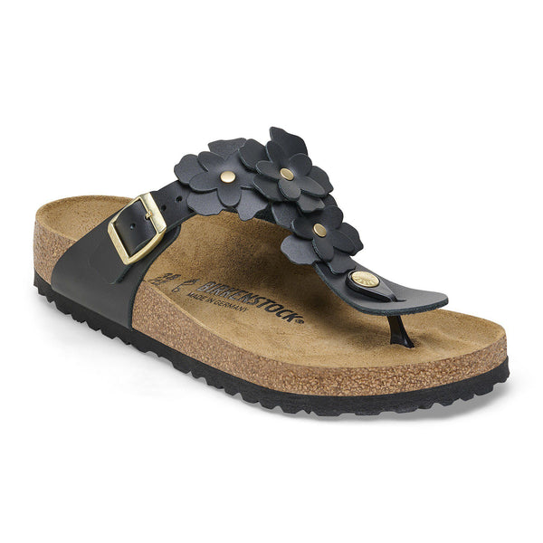 Birkenstock Gizeh Flowers Sandal in Light Rose & Black