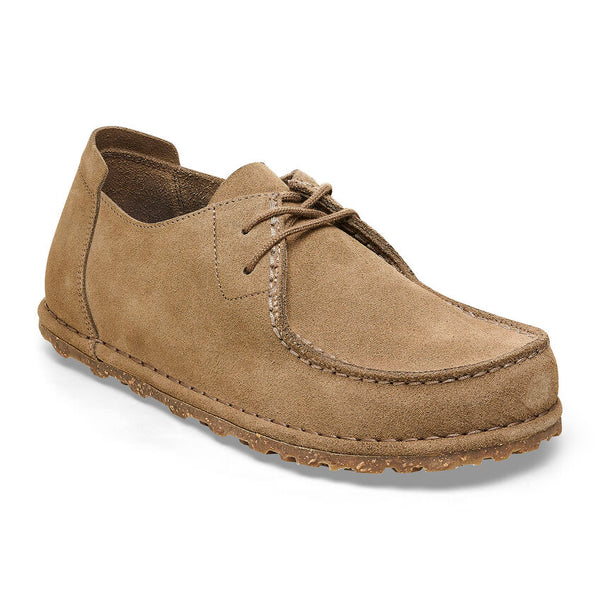 Birkenstock Utti Suede Lace Sneaker in Gray Taupe