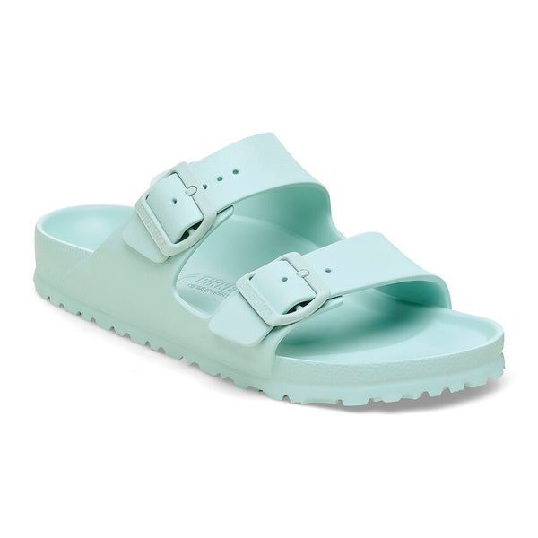 Birkenstock Arizona Essentials EVA in Elem Blue, Eggshell, Surf Green,  Peach, Black & White Available in Narrow Widths