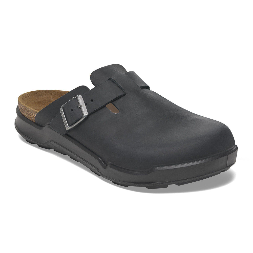 Birkenstock Boston Crosstown Men's & Women's Oil Leather Clog in Black