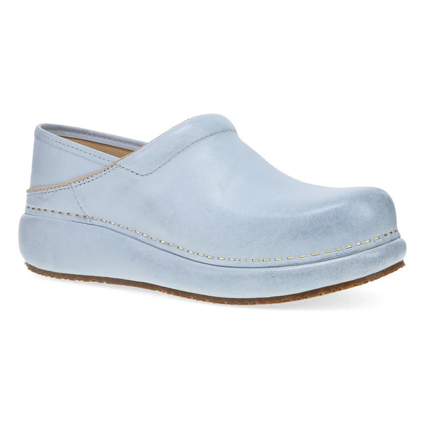 Dansko Platform Pro Clog in Sky & Honey Distressed