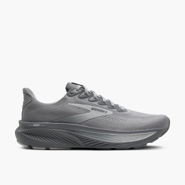 Brooks Ghost 17 Men's Running Shoe in Oyster/Mushroom/Orange/Ebony, Grey/Oster/Mushroom & Cloissone/Blue/Orange  Available in Wide Widths