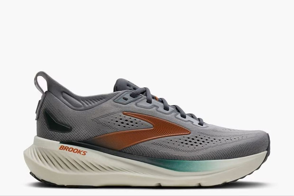 Brooks Glycerin 23 Men's Running Shoe in Weathervane/BombayBrown/Clear