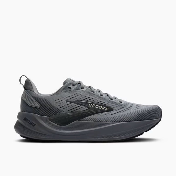 Brooks Ghost Max 4 Men's Running Shoe in Navy/Navy/Biscuit & Grey/Grey/Ebony Available in Wide Widths
