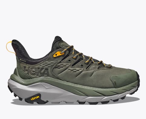 Hoka Kaha 2 GTX Men's & Women's Low Waterproof Hiking Shoe in Thyme & Grape