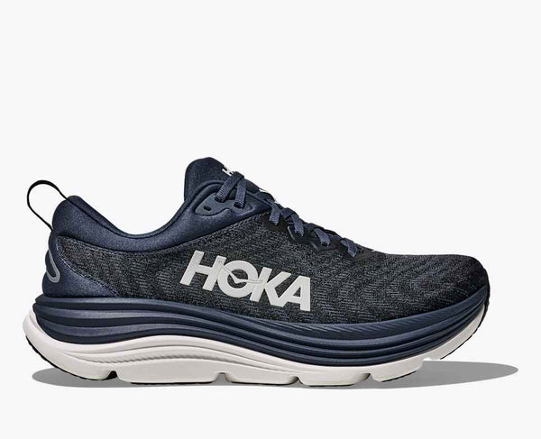 Hoka Men's & Women's Gaviota 5 Stability All Stars Running Shoe in AlpineBlue/Jadeite, Anchor/Grapefruit,  Harbor Mist/Rose Gold, Rose Latte/Cream,  VarsityNavy/White, Black/Black & Black/White