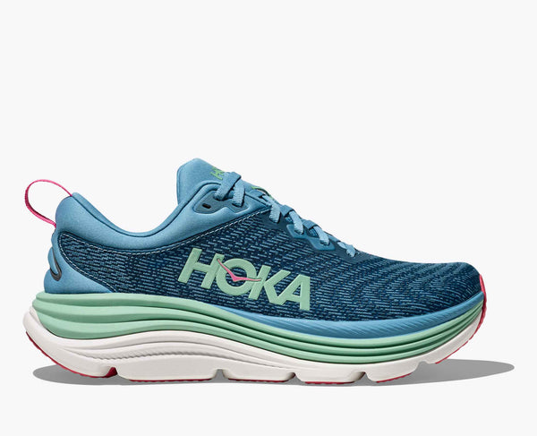 Hoka Men's & Women's Gaviota 5 Stability All Stars Running Shoe in AlpineBlue/Jadeite, Anchor/Grapefruit, Limestone/Diva Blue, Harbor Mist/Rose Gold, & Black/White