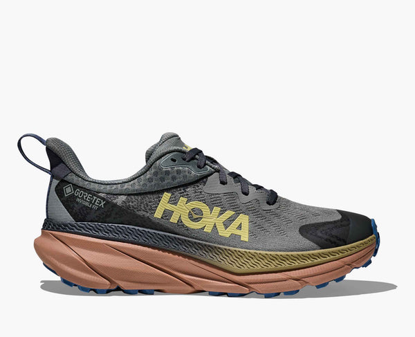 Hoka Men's Challenger 7 GTX Running Shoe in Astroid/Maple & Black/Black