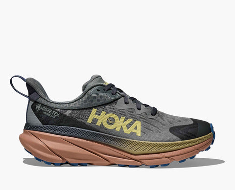 Hoka Men's Challenger 7 GTX Running Shoe in Astroid/Maple & Black/Black
