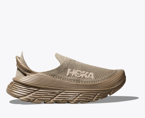 Hoka Restore TC Shoe in Satellite/StellarGrey, Stucco/Putty, Dune/Oxford Tan & Black