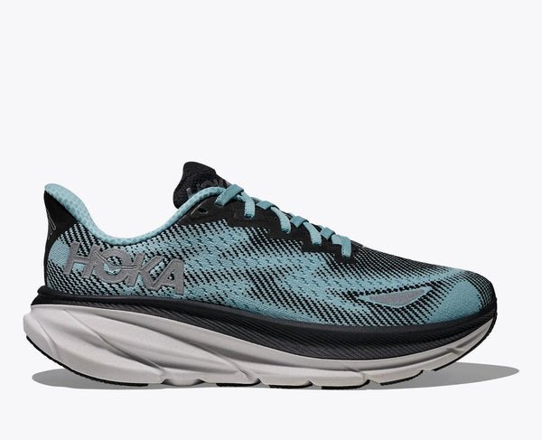 Hoka Women's Clifton 9 GTX in Black/Raindrop & Black/Black
