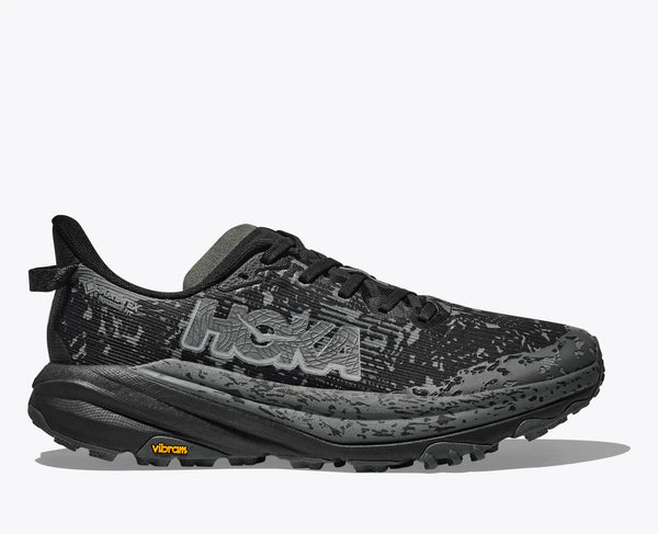 Hoka Men's Speedgoat 6 GTX Trail Running Shoe in FoggyNight/CharcoalGrey & Black/OuterOrbit