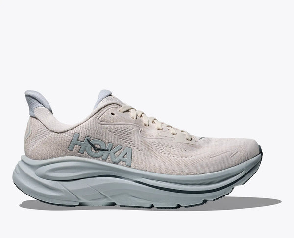 Hoka Women's Clifton 10 in SeaGlass/Neon/Frame. Grout/MineralBlue, Black/White, Vanilla/Birch, SkywardBlue/CieloBlue & Black Available in Wide Widths