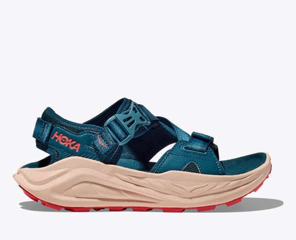Hoka Men's & Womens Infinity Hike TC Sandal in Black & BlueTwilight/Grapefruit