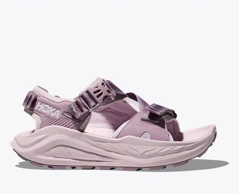 Hoka Infini Hike Sandal in Black/Cement & Fragrant Lilac/Lilac