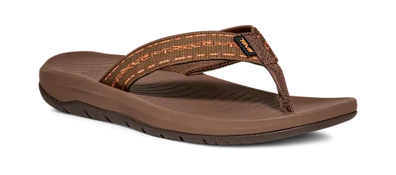 Teva Men's Hurricane Flip Flop in Black & Archive Ladder Bison