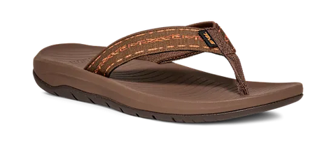 Teva Men's Hurricane Flip Flop in Black & Archive Ladder Bison