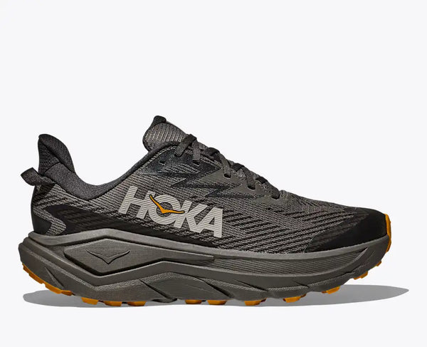 Hoka Men's & Women's Challenger 8 GTX Running Shoe in AsphaltGrey/VaristyYellow, Cement/Gravel & Black/CarbonBlack Available in Wide Widths