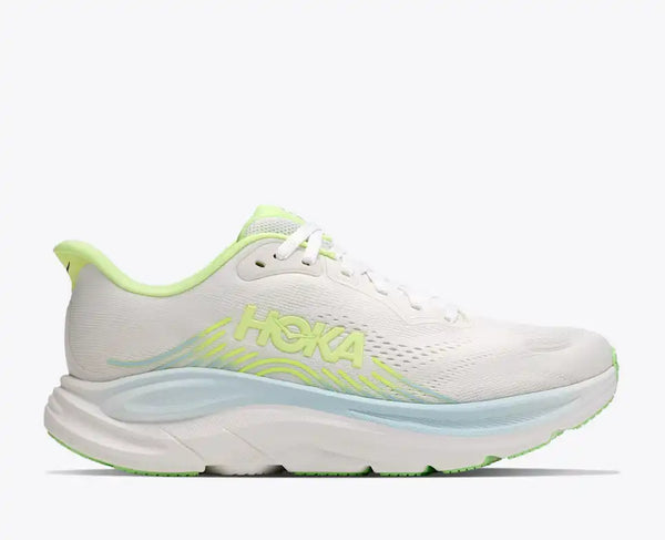 Hoka Women's Clifton 11 in Frost/NeonYuzu, Frost/GlimmeringBlue, RoseCream/DewyPink & Black/White Available in Wide Widths