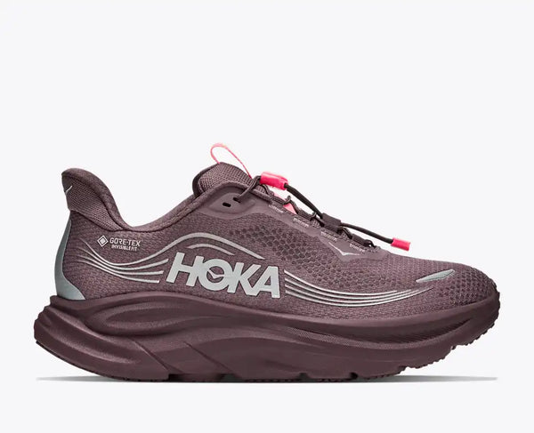 Hoka Women's Clifton 11 GTX in Black & SmokyQuartz/DeepMauve