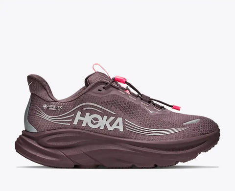 Hoka Women's Clifton 11 GTX in Black & SmokyQuartz/DeepMauve